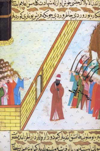 Bilal-i Habeşi, Mekke'nin kurtuluşundan sonra şükür namazı kılınması çağrısında bulunurken.