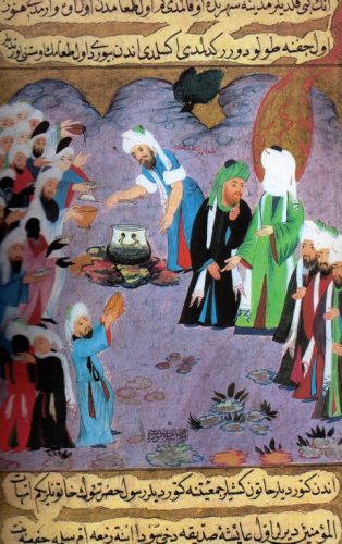 Fatıma (a.s.) ve İmam Ali (a.s.)'nin nikahını kutlama ziyafetinde yaşanan yemek mucizesi.