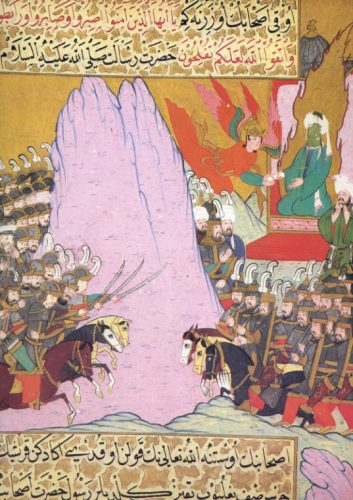 Hz. Muhammed (s.a.v.), Bedir Savaşı sırasında Cebrail (a.s.) aracılığıyla vahiy almıştır.