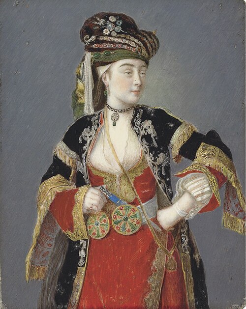 Jean Etienne Liotard Portrait presume de Laura Tarsi en habit a la turque