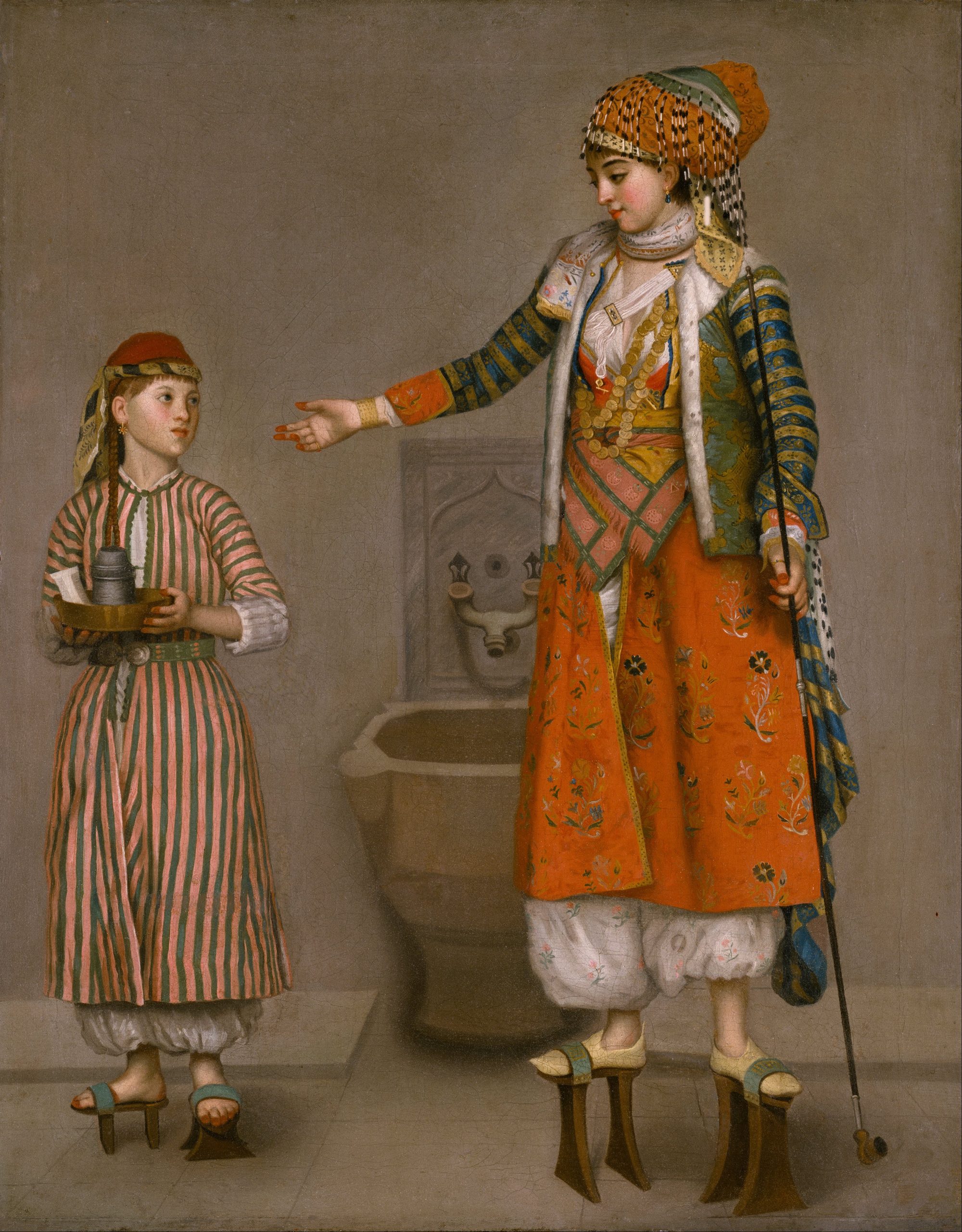Jean Etienne Liotard A Lady in Turkish Dress and Her Servant Google Art Project scaled 1